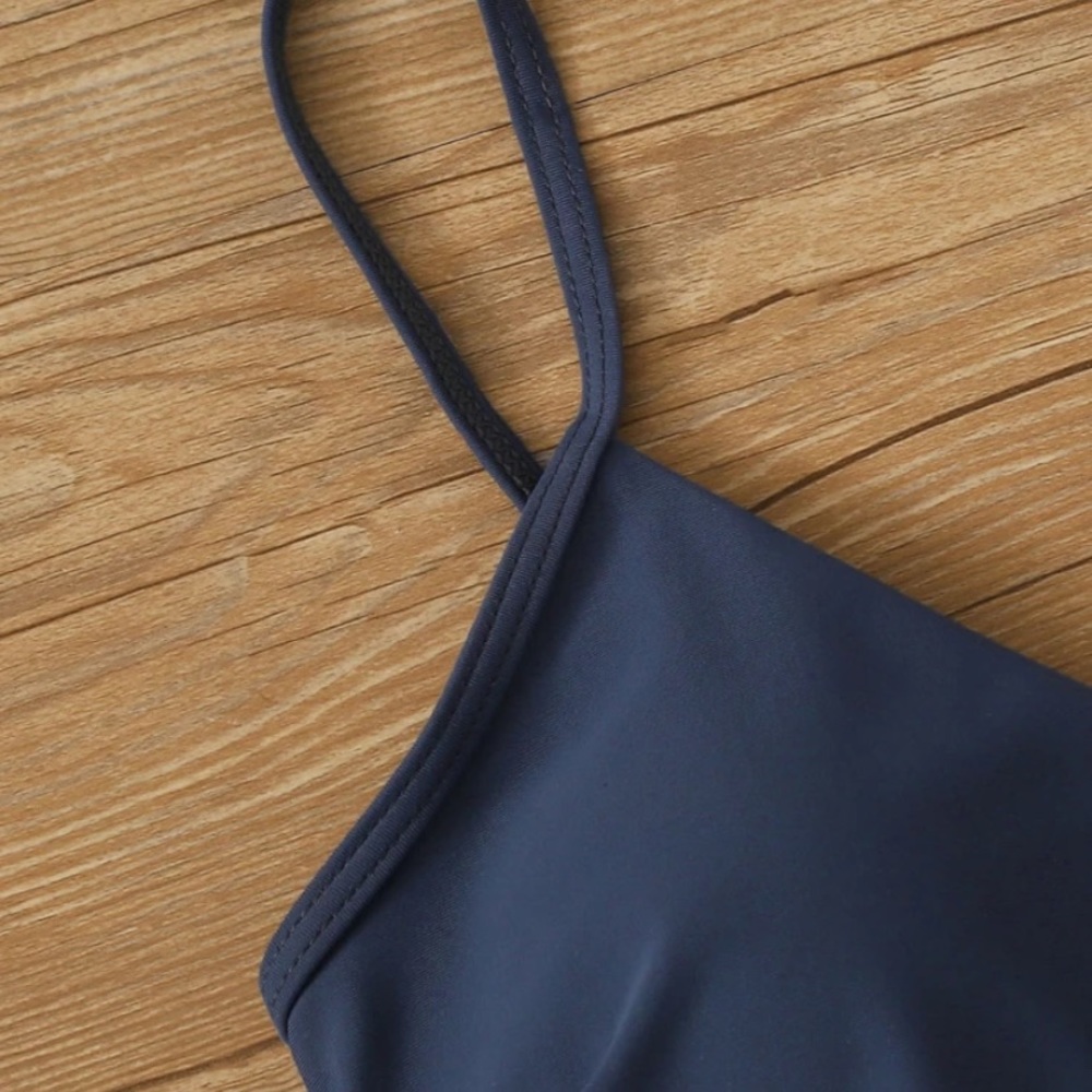 Blue and white bathing suit